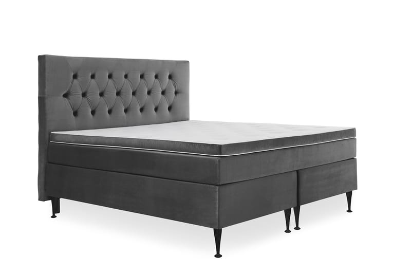 Royal Velvet Kontinentalseng 180x200 cm - mørkegrå - Møbler - Senge - Kontinentalsenge