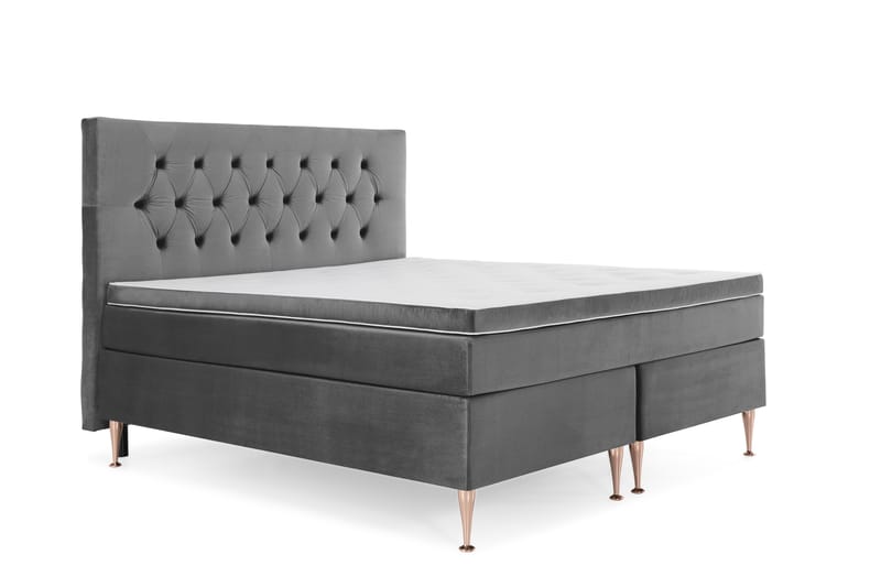 Royal Velvet Kontinentalseng 180x200 cm - mørkegrå - Møbler - Senge - Kontinentalsenge