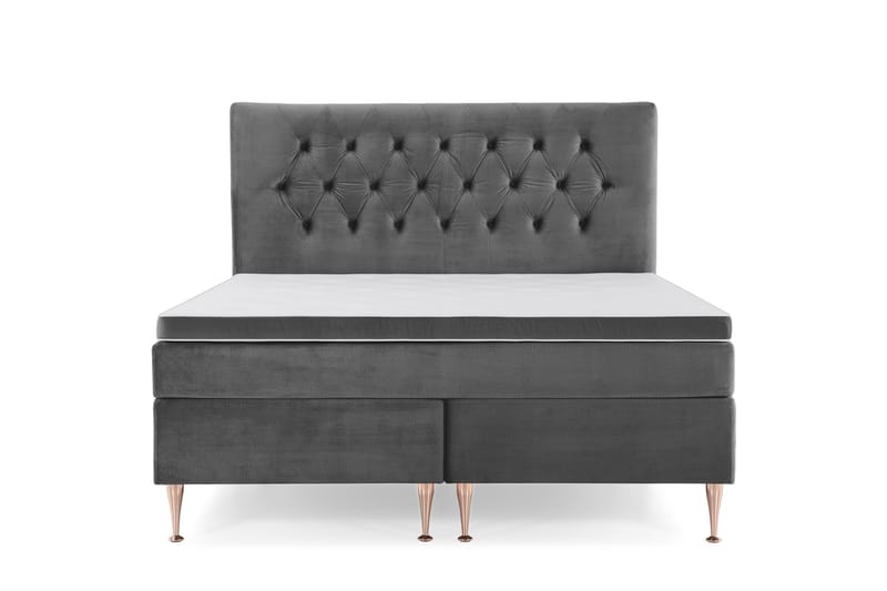 Royal Velvet Kontinentalseng 180x200 cm - mørkegrå - Møbler - Senge - Kontinentalsenge