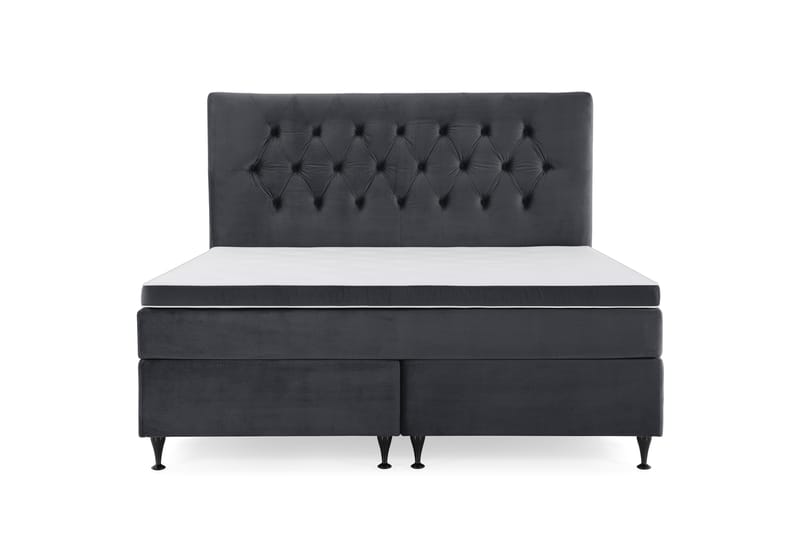 Royal Velvet Kontinentalseng 180x200 cm - sort - Møbler - Senge - Komplet sengepakke