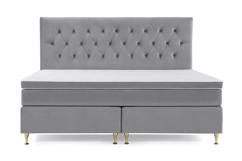 Royal Velvet Kontinentalseng 180x210 cm - lysegrå - Møbler - Senge - Komplet sengepakke