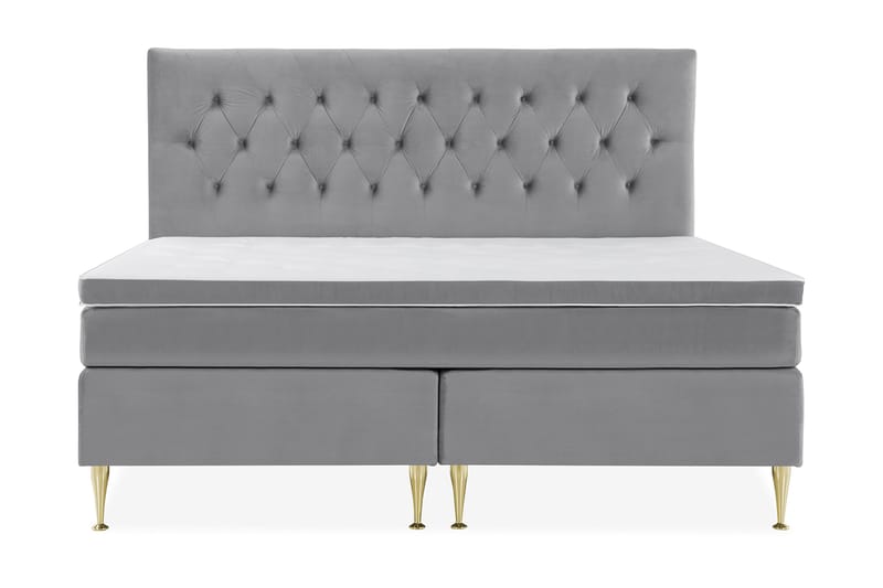 Royal Velvet Kontinentalseng 180x210 cm - lysegrå - Møbler - Senge - Komplet sengepakke
