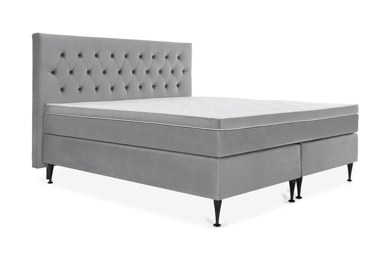 Royal Velvet Kontinentalseng 180x210 cm - lysegrå - Møbler - Senge - Komplet sengepakke