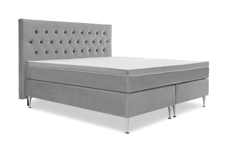 Royal Velvet Kontinentalseng 180x210 cm - lysegrå - Møbler - Senge - Komplet sengepakke