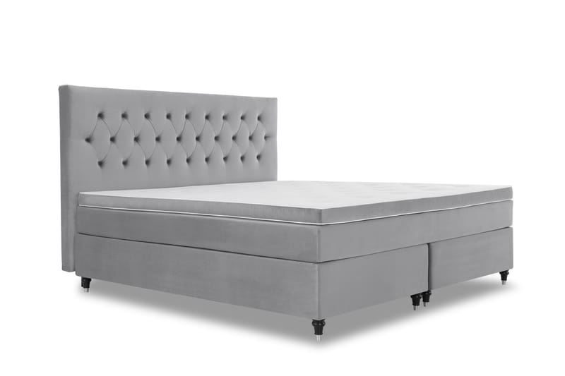 Royal Velvet Kontinentalseng 180x210 cm - lysegrå - Møbler - Senge - Komplet sengepakke