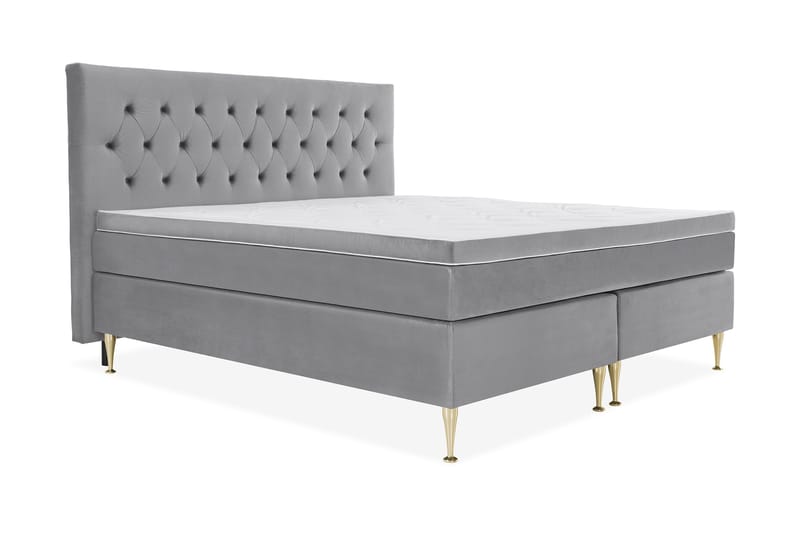 Royal Velvet Kontinentalseng 180x210 cm - lysegrå - Møbler - Senge - Kontinentalsenge