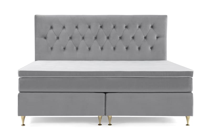 Royal Velvet Kontinentalseng 180x210 cm - lysegrå - Møbler - Senge - Kontinentalsenge