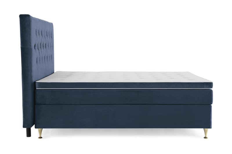 Royal Velvet Kontinentalseng 180x210 cm - mørkeblå - Møbler - Senge - Komplet sengepakke