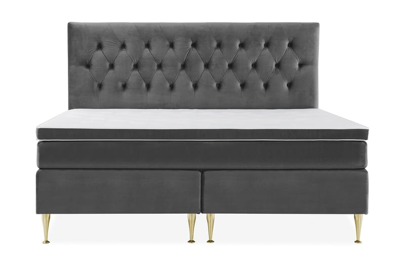Royal Velvet Kontinentalseng 180x210 cm - mørkegrå - Møbler - Senge - Kontinentalsenge