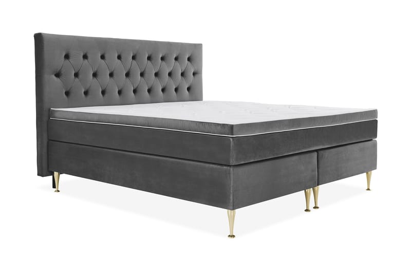 Royal Velvet Kontinentalseng 180x210 cm - mørkegrå - Møbler - Senge - Kontinentalsenge