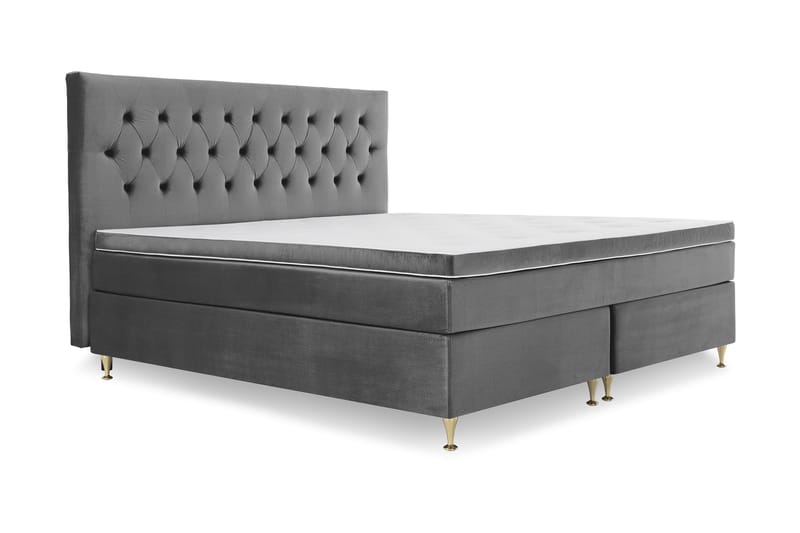 Royal Velvet Kontinentalseng 180x210 cm - mørkegrå - Møbler - Senge - Kontinentalsenge