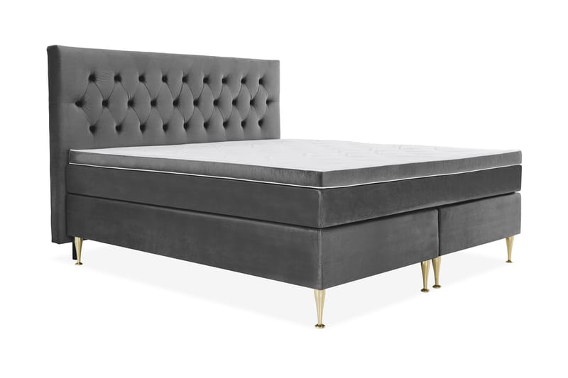 Royal Velvet Kontinentalseng 180x210 cm - mørkegrå - Møbler - Senge - Kontinentalsenge