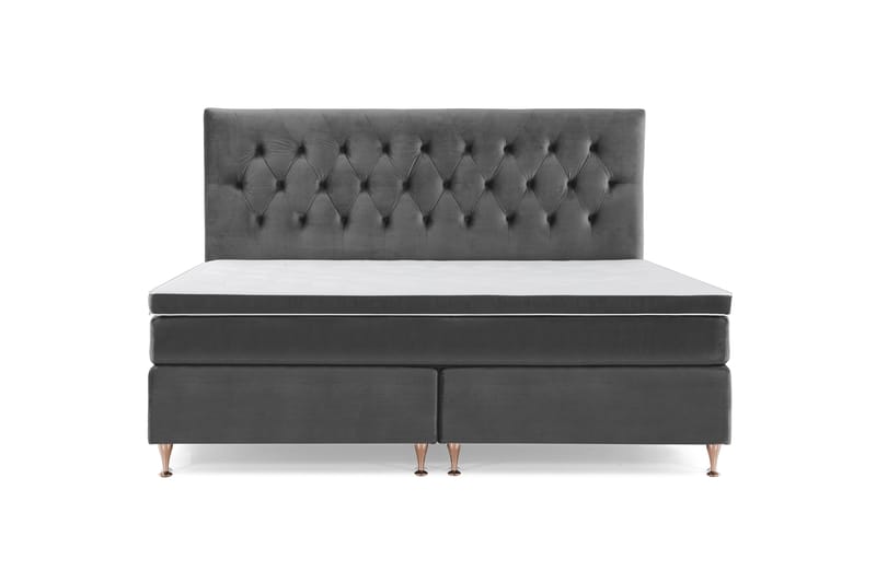 Royal Velvet Kontinentalseng 180x210 cm - mørkegrå - Møbler - Senge - Kontinentalsenge