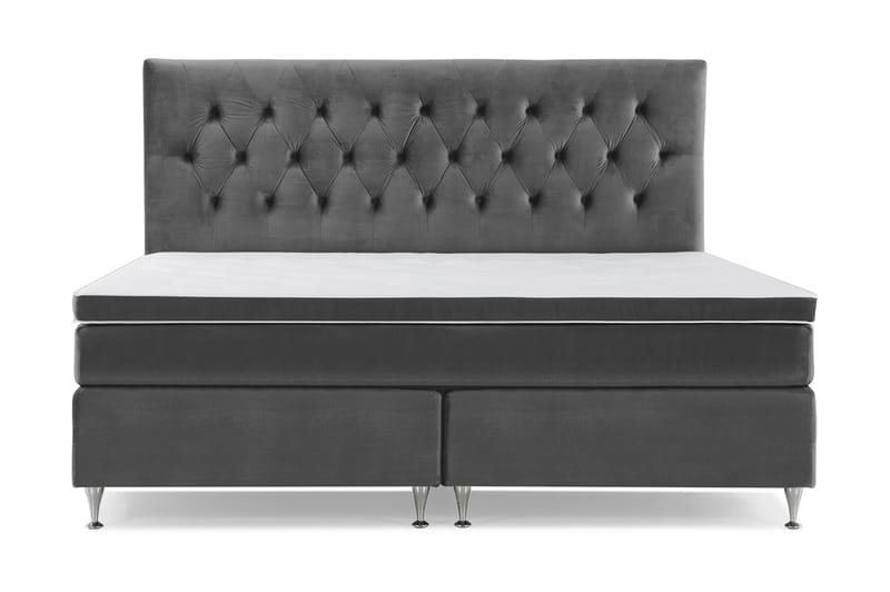 Royal Velvet Kontinentalseng 180x210 cm - mørkegrå - Møbler - Senge - Kontinentalsenge