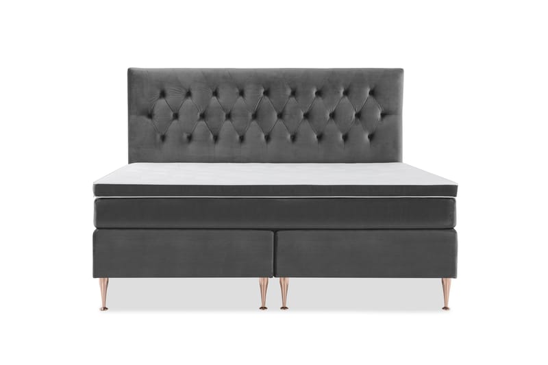 Royal Velvet Kontinentalseng 180x210 cm - mørkegrå - Møbler - Senge - Kontinentalsenge