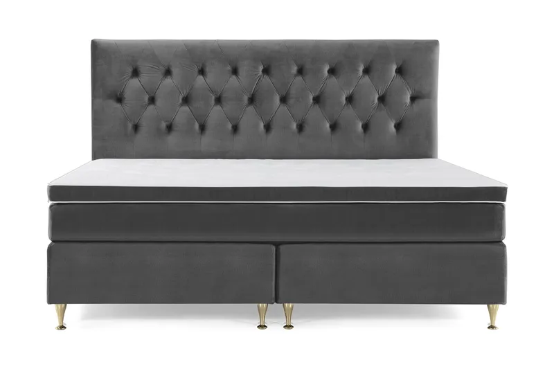 Royal Velvet Kontinentalseng 180x210 cm - mørkegrå - Møbler - Senge - Kontinentalsenge