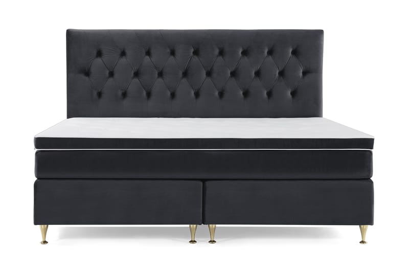 Royal Velvet Kontinentalseng 180x210 cm - sort - Møbler - Senge - Komplet sengepakke