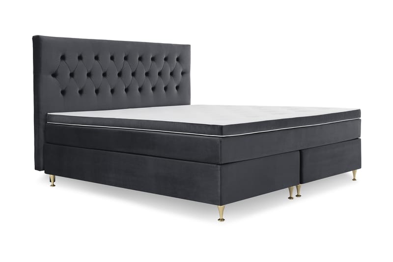 Royal Velvet Kontinentalseng 180x210 cm - sort - Møbler - Senge - Komplet sengepakke
