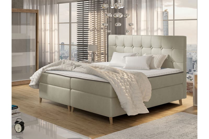 Sandham Kontinentalseng 120x200 cm - Beige - Møbler - Senge - Kontinentalsenge