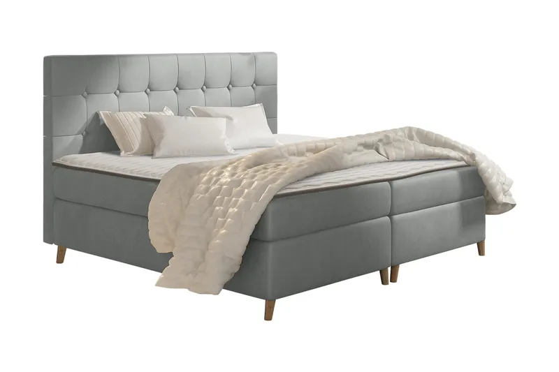 Sandham Kontinentalseng 200x200 cm - Grå - Møbler - Senge - Kontinentalsenge