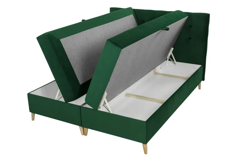 Sandham Kontinentalseng 200x200 cm - Gul - Møbler - Senge - Kontinentalsenge