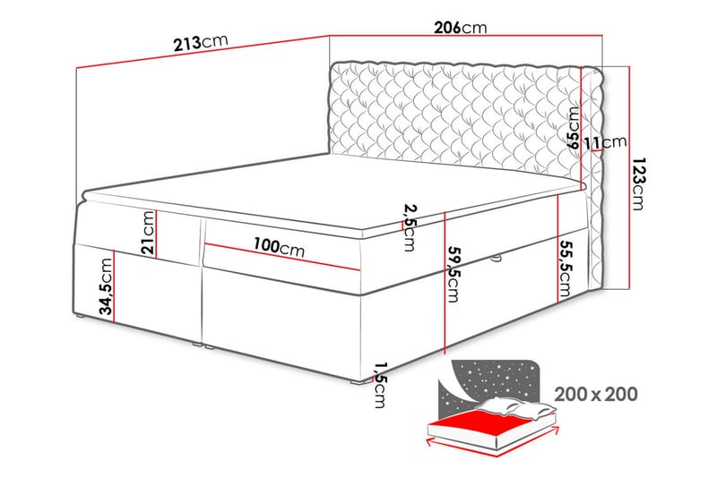 Santuario Kontinentalseng 200x200 cm - Møbler - Senge - Kontinentalsenge