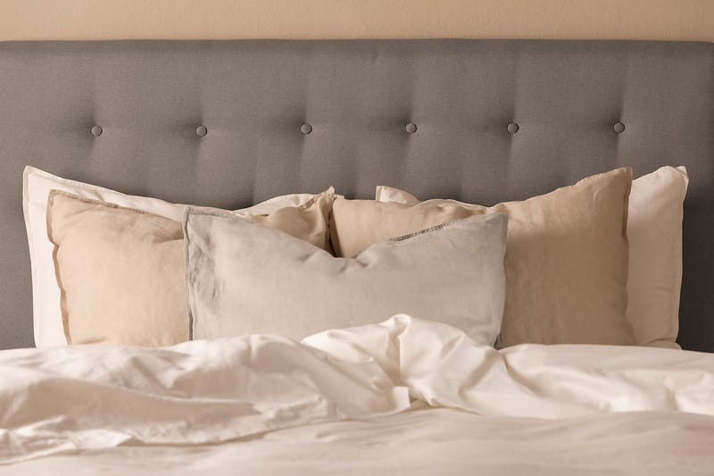 Scarlett Komplet Sengepakke 120x200 cm med Skummadras - Grå - Møbler - Senge - Kontinentalsenge