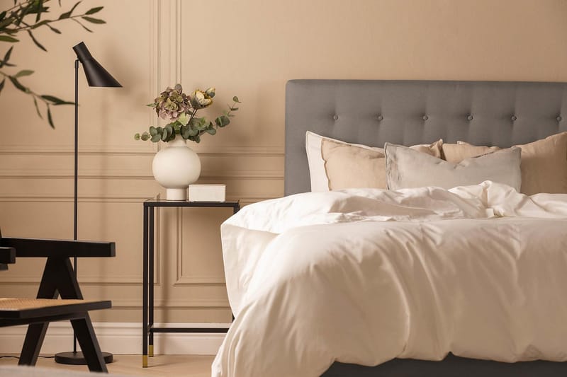 Scarlett Komplet Sengepakke 120x200 cm med Skummadras - Grå - Møbler - Senge - Kontinentalsenge