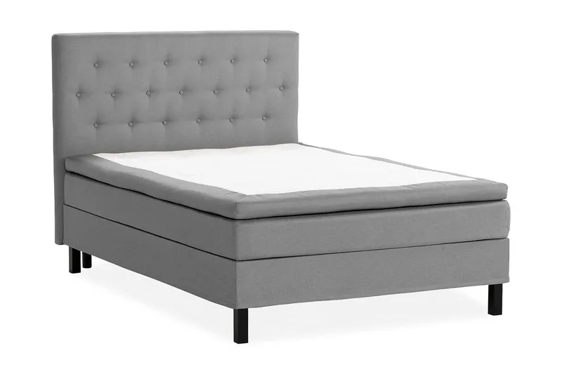 Scarlett Komplet Sengepakke 120x200 cm med Skummadras - Grå - Møbler - Senge - Kontinentalsenge