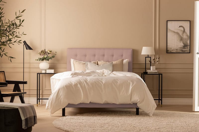 Scarlett Komplet Sengepakke Skummadras 120x200 cm - Rosa - Møbler - Senge - Komplet sengepakke