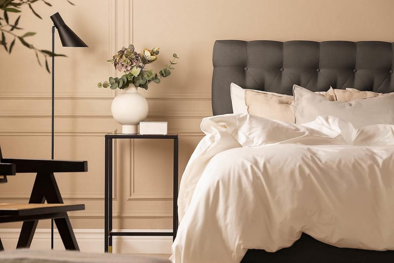 Scarlett Kontinentalseng 120x200 Skummadras - Mørkgrå - Møbler - Senge - Kontinentalsenge