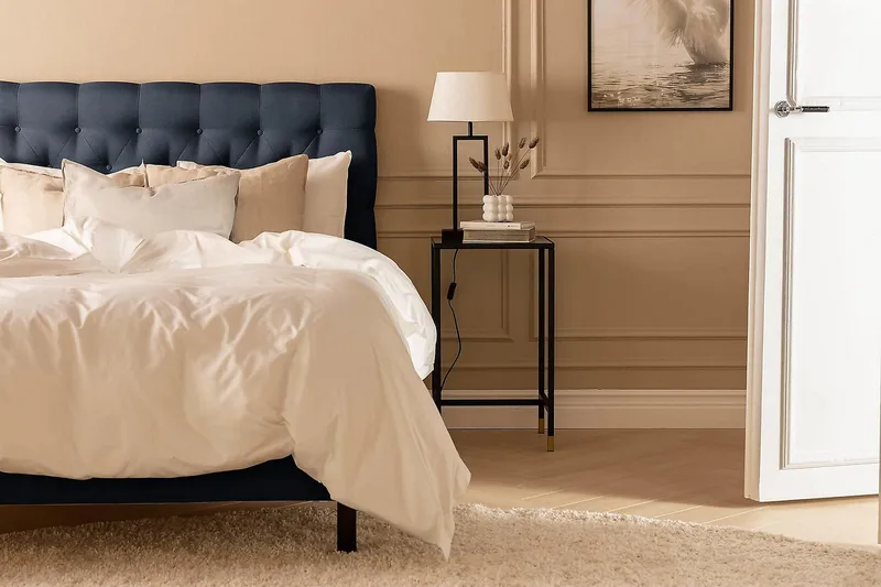 Scarlett Kontinentalseng 140x200 Latexmadras - Blå - Møbler - Senge - Kontinentalsenge