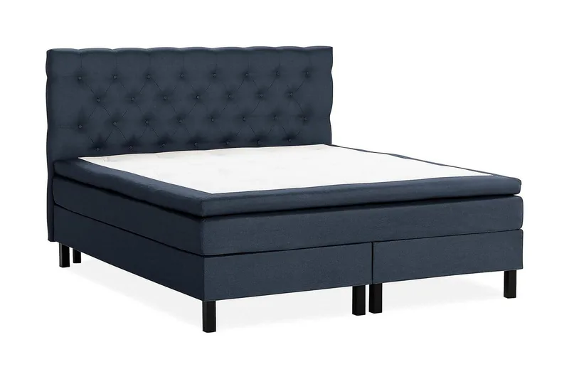 Scarlett Kontinentalseng 160x200 Skummadras - Blå - Møbler - Senge - Kontinentalsenge