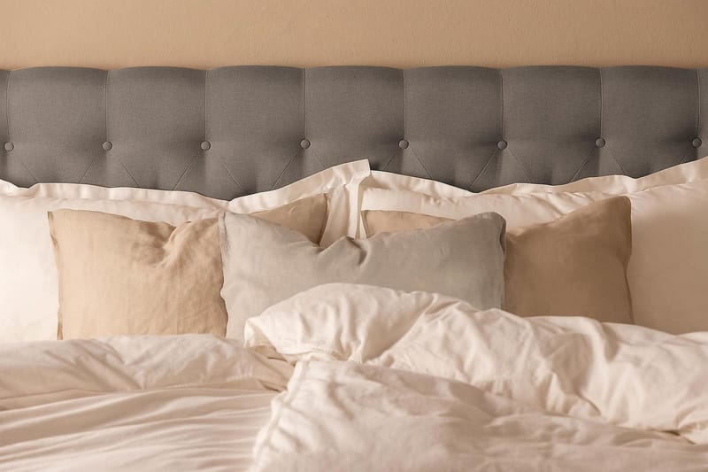 Scarlett Kontinentalseng 160x200 Skummadras - Grå - Møbler - Senge - Kontinentalsenge