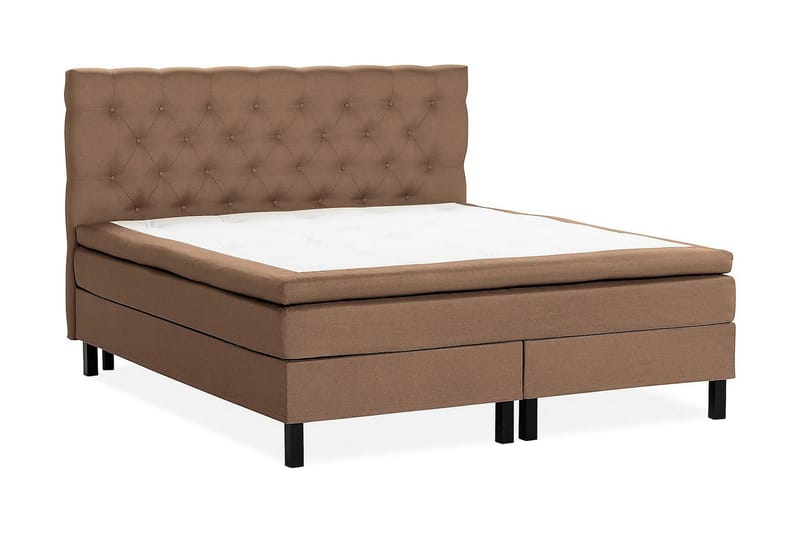 Scarlett Kontinentalseng 180x200 Skummadras - Brun - Møbler - Senge - Kontinentalsenge