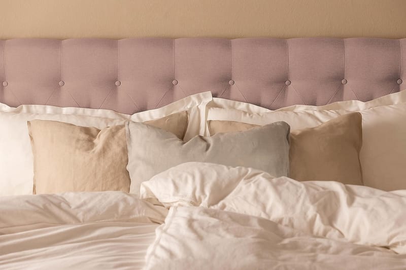 Scarlett Kontinentalseng 180x200 Skummadras - Lyserød - Møbler - Senge - Kontinentalsenge