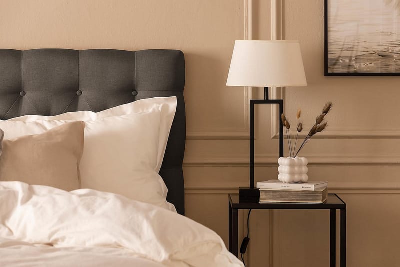 Scarlett Kontinentalseng 180x200 Skummadras - Mørkgrå - Møbler - Senge - Kontinentalsenge