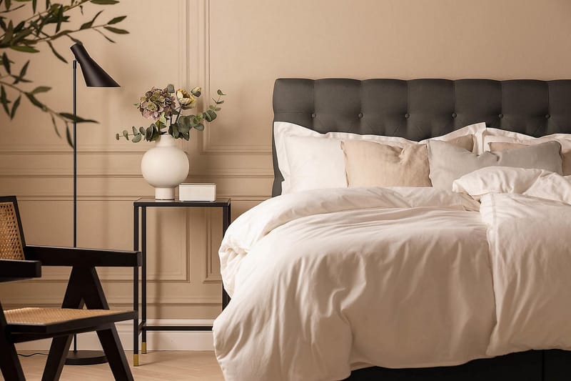 Scarlett Kontinentalseng 180x200 Skummadras - Mørkgrå - Møbler - Senge - Kontinentalsenge