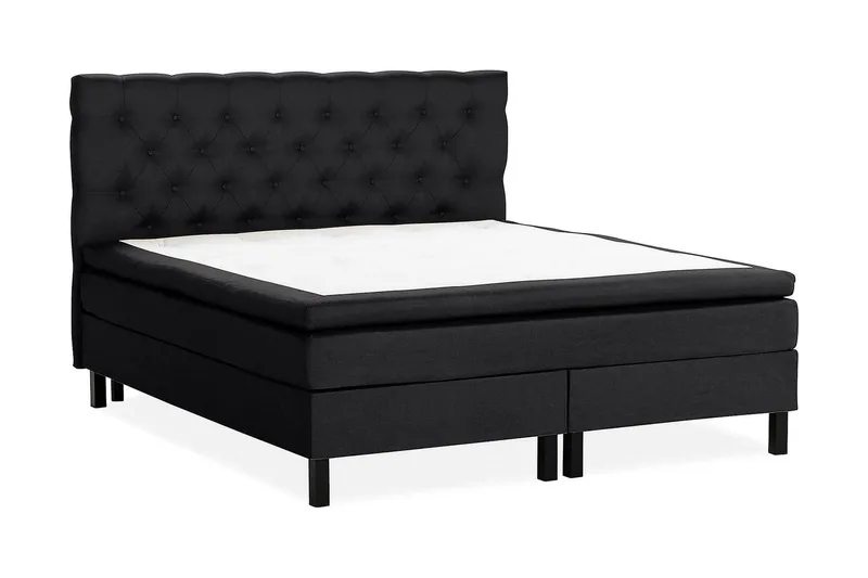 Scarlett Kontinentalseng 180x200 Skummadras - Sort - Møbler - Senge - Kontinentalsenge