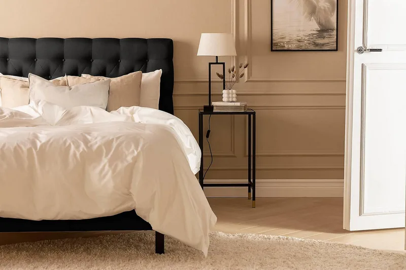 Scarlett Kontinentalseng 90x200 Memorymadras - Sort - Møbler - Senge - Kontinentalsenge