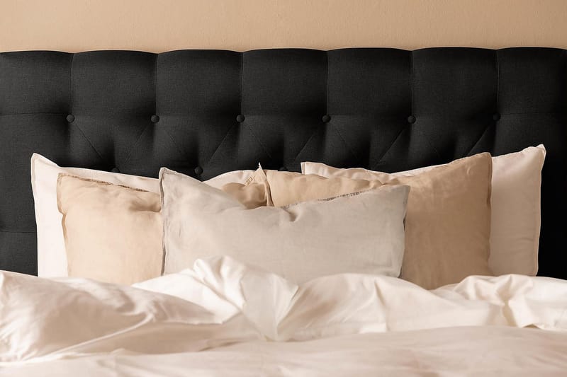 Scarlett Kontinentalseng 90x200 Memorymadras - Sort - Møbler - Senge - Kontinentalsenge