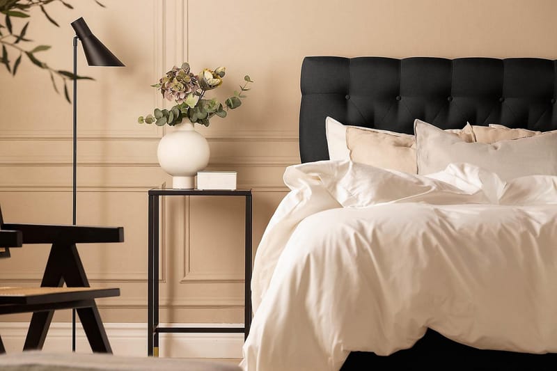 Scarlett Kontinentalseng 90x200 Memorymadras - Sort - Møbler - Senge - Kontinentalsenge