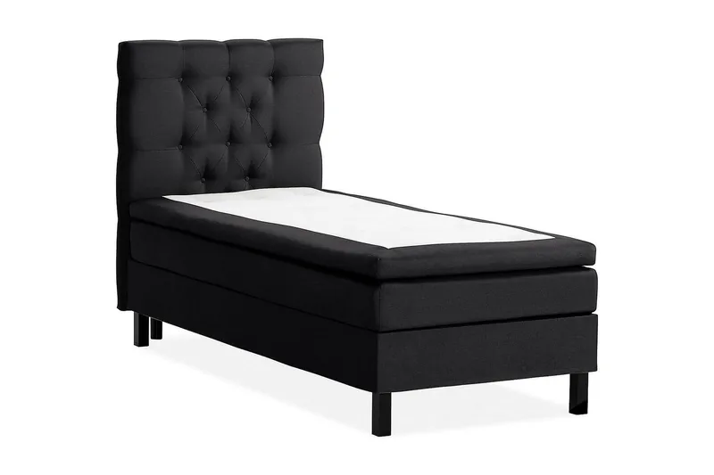 Scarlett Kontinentalseng 90x200 Memorymadras - Sort - Møbler - Senge - Kontinentalsenge