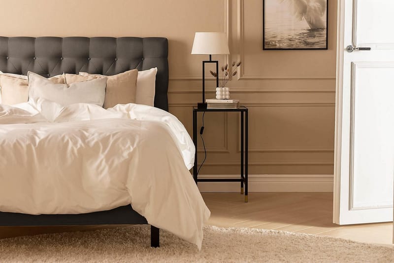 Scarlett Kontinentalseng 90x200 Skummadras - Mørkgrå - Møbler - Senge - Kontinentalsenge