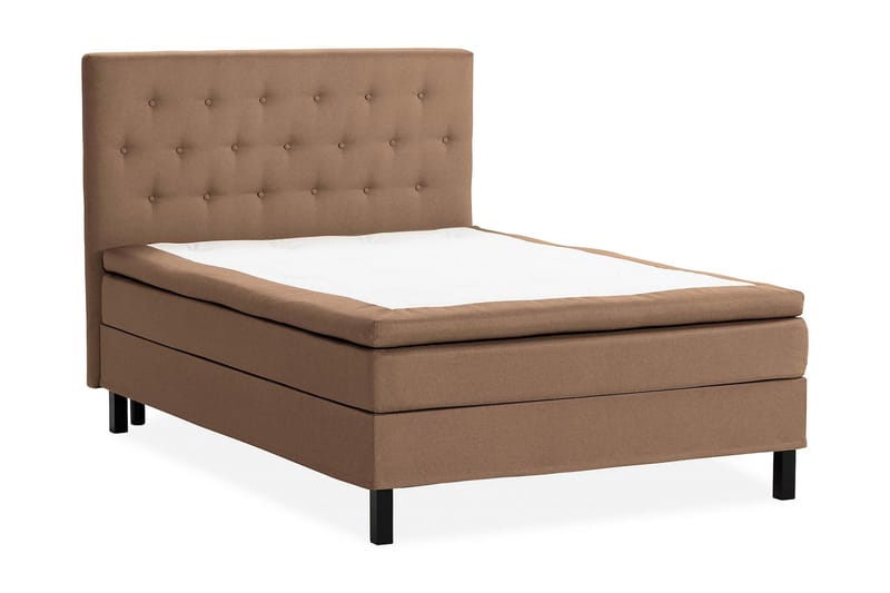 Scarlett Sengepakke 120x200 Skummadras - Knappet gavl Brun - Møbler - Senge - Komplet sengepakke