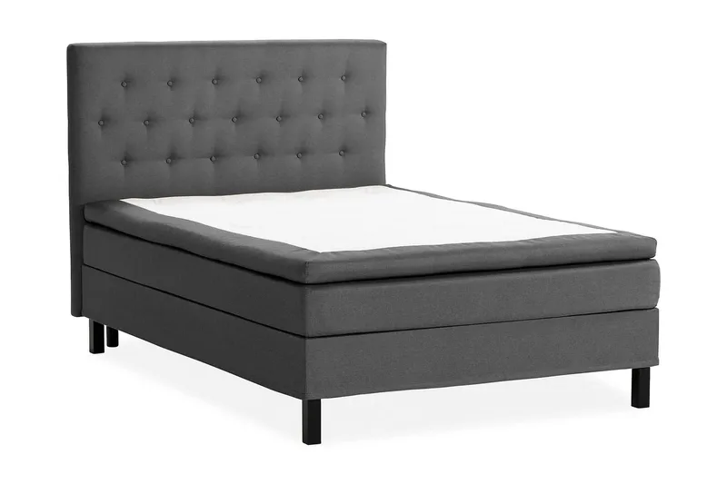 Scarlett Sengepakke 120x200 Skummadras - Knappet gavl Mørkgrå - Møbler - Senge - Kontinentalsenge