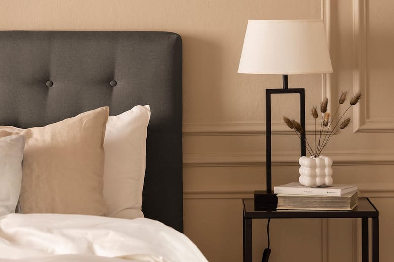 Scarlett Sengepakke 120x200 Skummadras - Knappet gavl Mørkgrå - Møbler - Senge - Kontinentalsenge