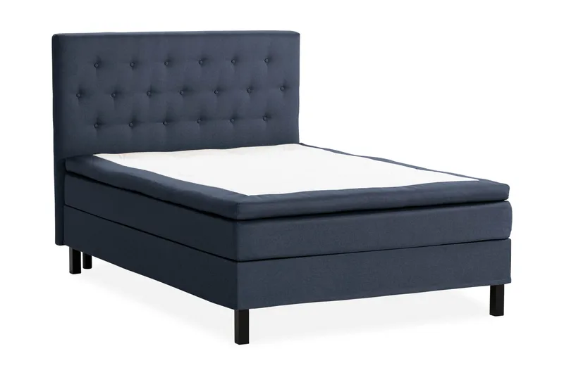 Scarlett Sengepakke 140x200 Skummadras - Knappet gavl Blå - Møbler - Senge - Kontinentalsenge