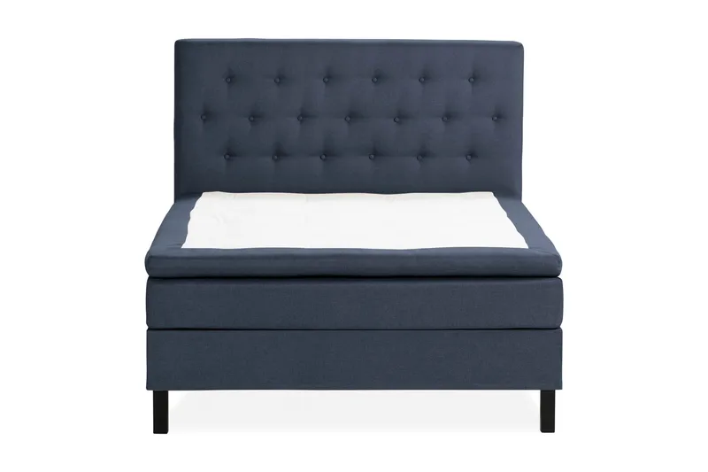 Scarlett Sengepakke 140x200 Skummadras, Knappet gavl Blå