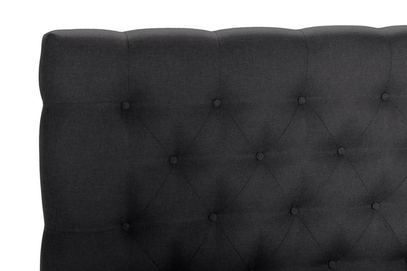 Scarlett Sengepakke 160x200 Skummadras - Dybt tuftet gavl Sort - Møbler - Senge - Kontinentalsenge